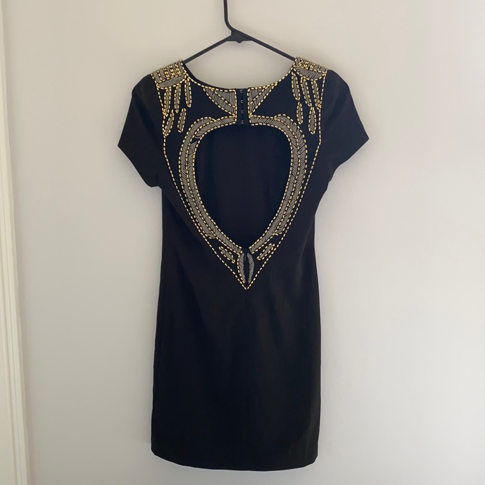 Open Back Beaded Bodycon Dress